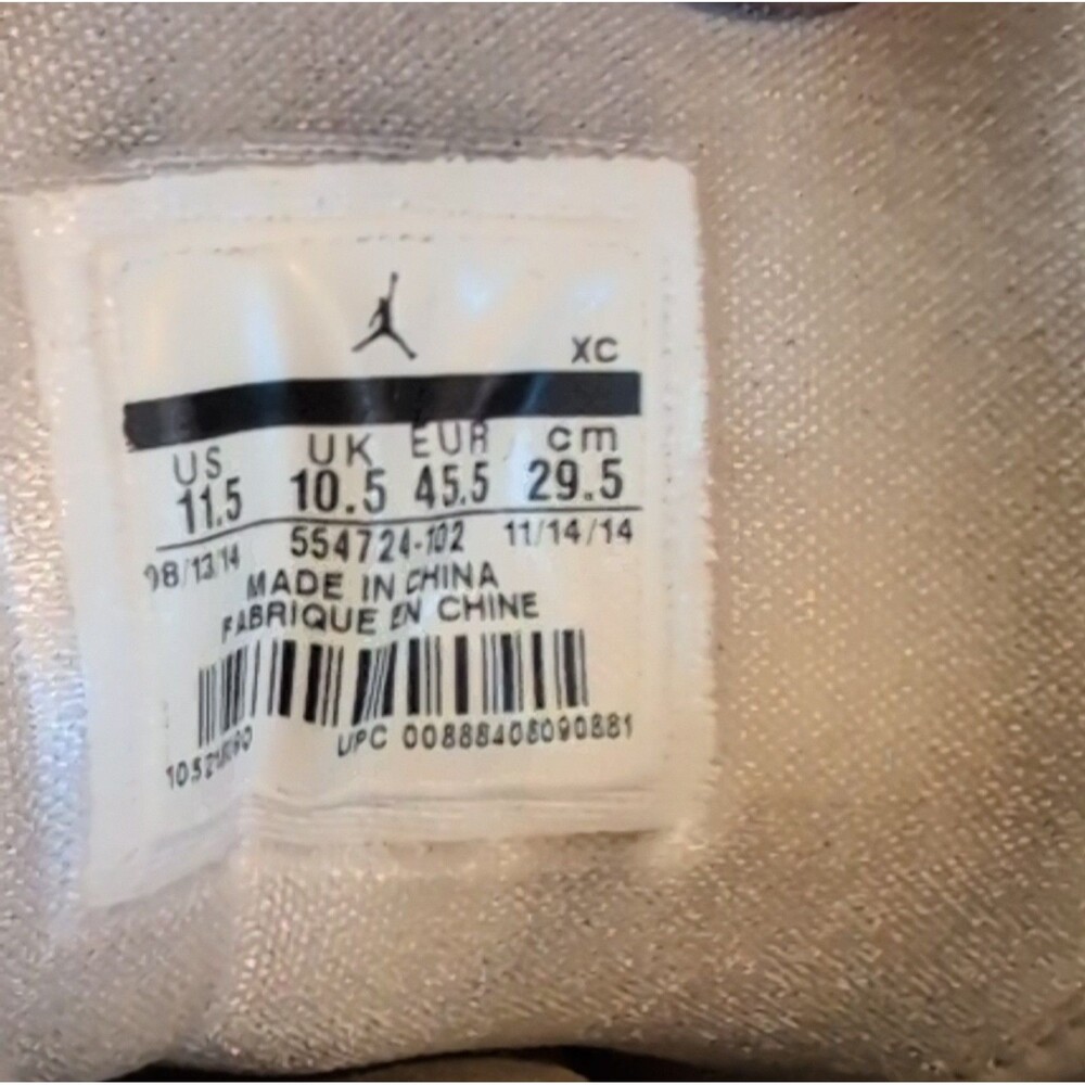 NIKE Air Jordan 1 Mid White Wolf Grey size 11.5 - Picture 8 of 10